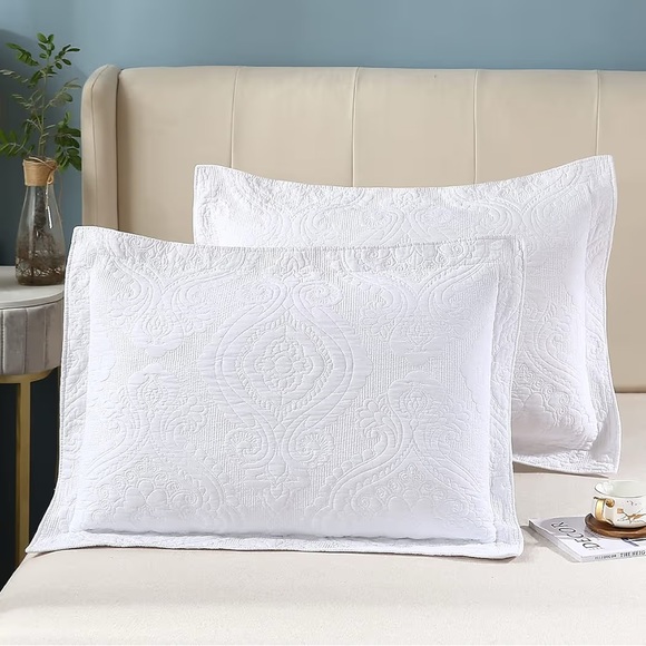 winlife Other - WINLIFE Standard Pillow Shams, White, 100% Cotton, Set of 2, 20''x 26'', White
